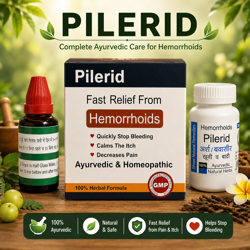 Pilerid for bleeding, non bleeding piles and fissures Combo